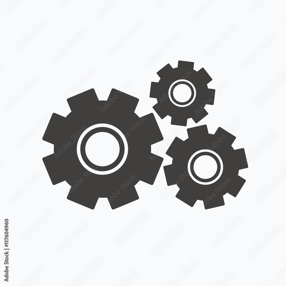Cogwheels icon. Repair service sign. Cogwheels icon. Repair service sign.