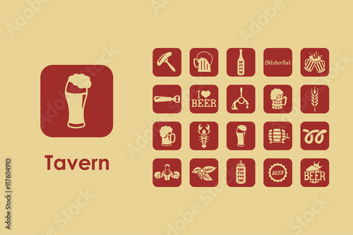 Set of beer simple icons