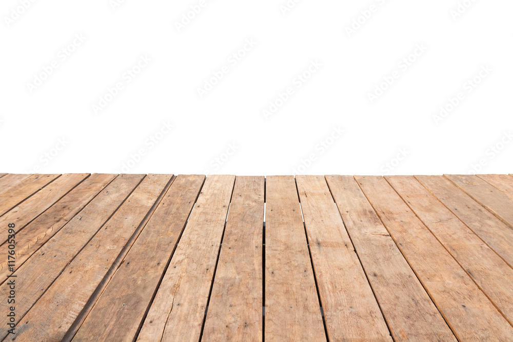 old plank on white background old plank on white background
