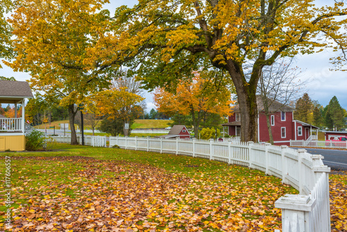 Autumn Small Town America Landscape