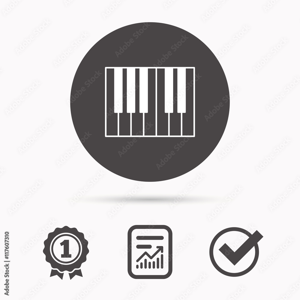 Piano icon. Royal musical instrument sign. Piano icon. Royal musical instrument sign.