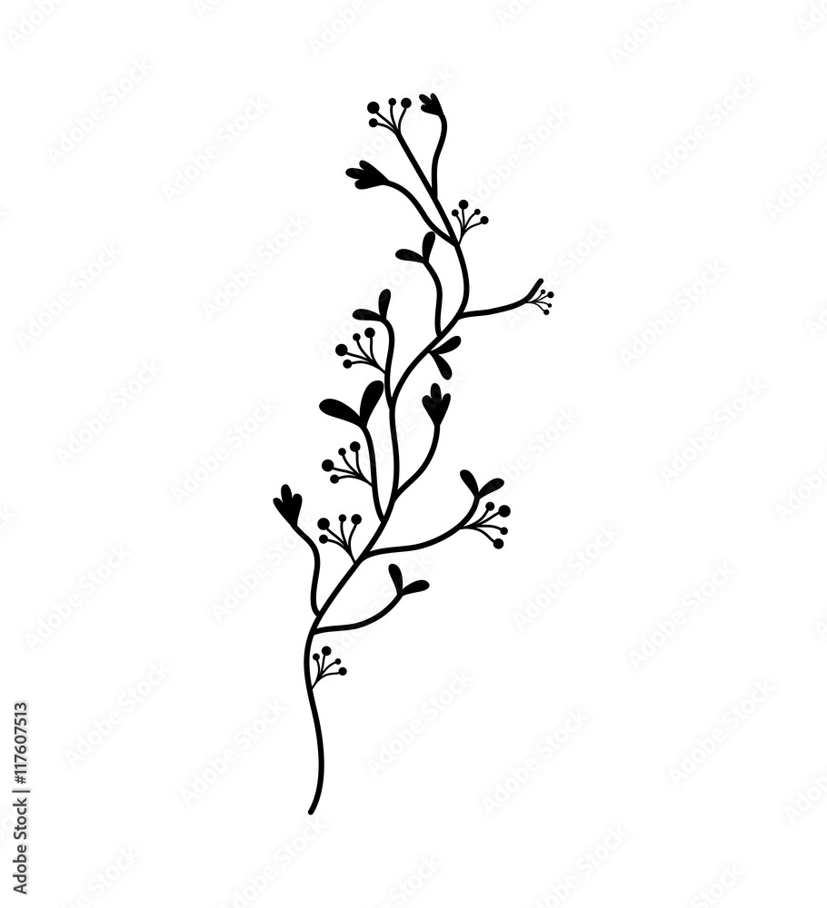 leaf garden decoration floral icon. Isolated and flat illustration. Vector graphic