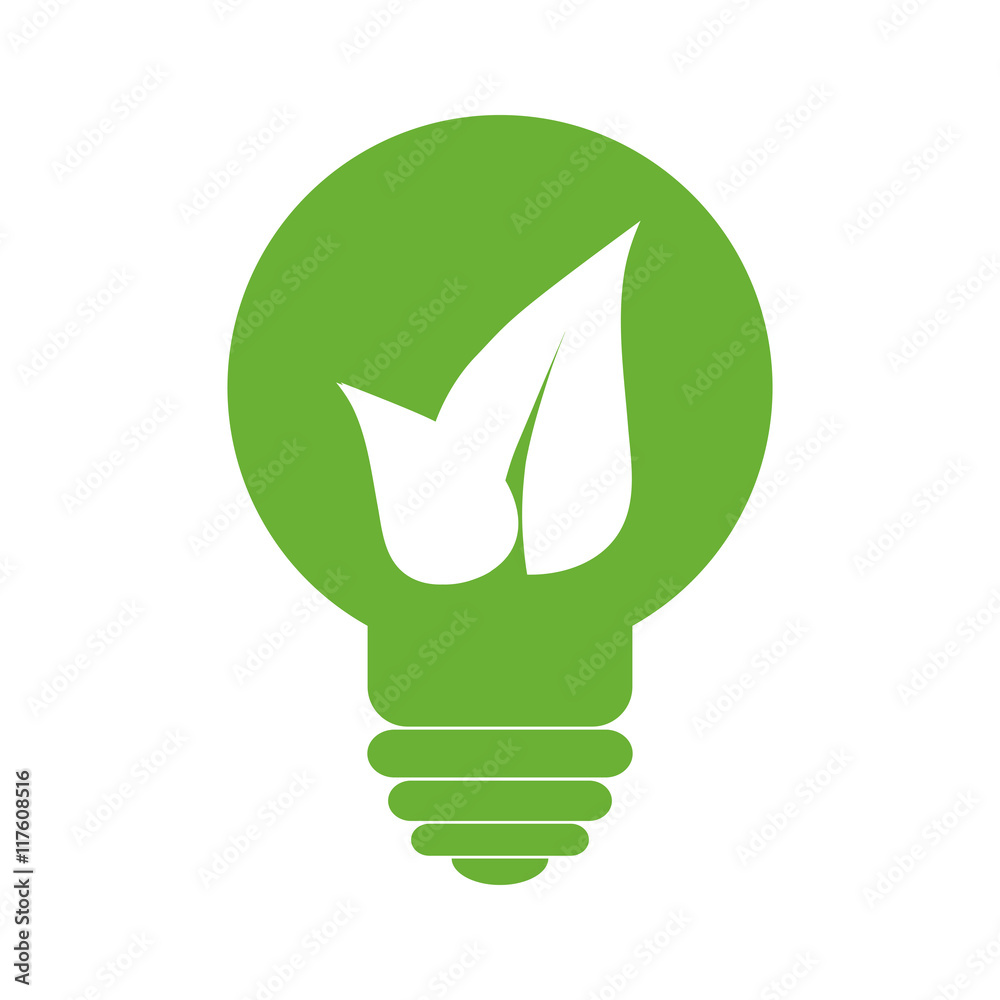 leaf bulb ecology nature save icon. Isolated and flat illustration. Vector graphic leaf bulb ecology nature save icon. Isolated and flat illustration. Vector graphic