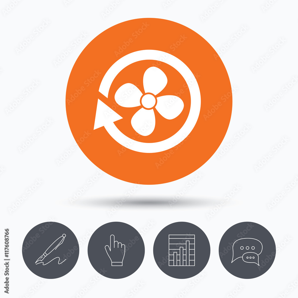 Ventilation icon. Air ventilator or fan sign. Ventilation icon. Air ventilator or fan sign.