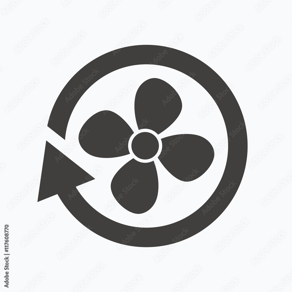 Ventilation icon. Air ventilator or fan sign. Ventilation icon. Air ventilator or fan sign.