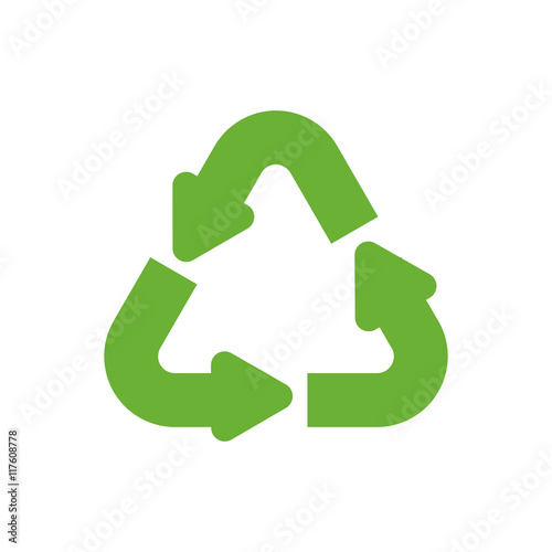 recycle arrow ecology save icon. Isolated and flat illustration. Vector graphic