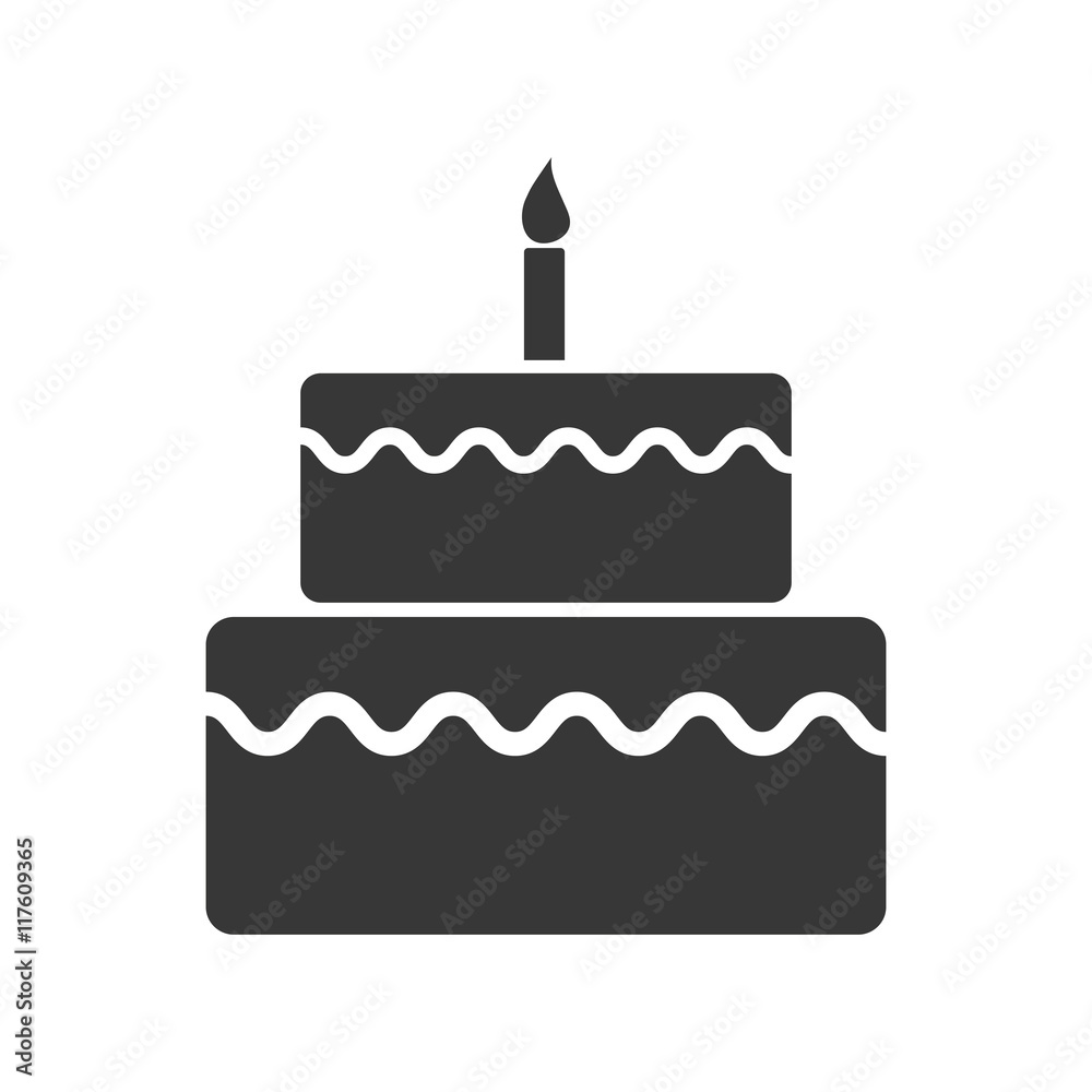 cake candle party cream bakery birthday icon. Isolated and flat illustration. Vector graphic cake candle party cream bakery birthday icon. Isolated and flat illustration. Vector graphic