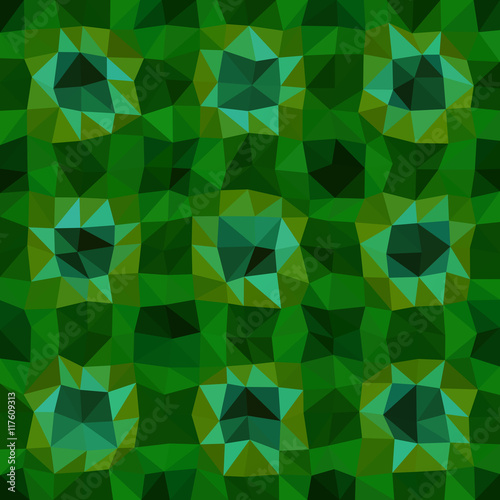 Kaleidoscopic low poly triangle style vector mosaic background