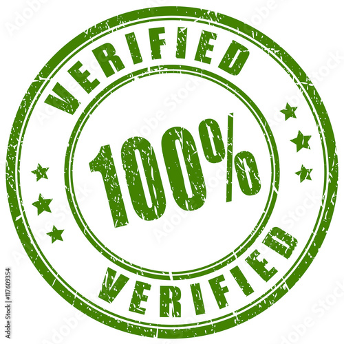 100 verified rubber stamp