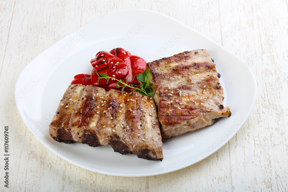 Grilled pork ribs Grilled pork ribs