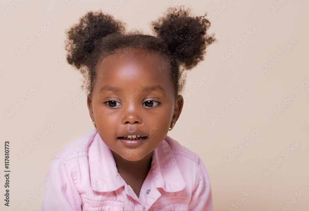 Portrait of a cute young African American girl Portrait of a cute young African American girl