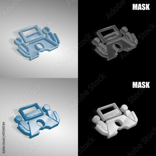 szklana ikona 3D vektor