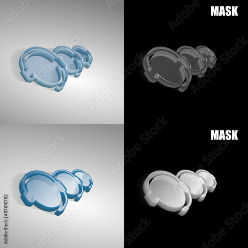 szklana ikona 3D vektor
