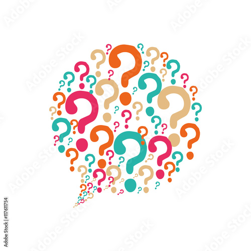 question mark bubble ask symbol problem icon. Isolated and flat illustration. Vector graphic