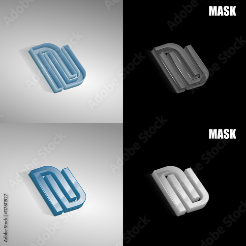 szklana ikona 3D vektor