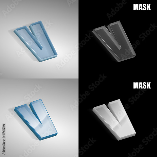 szklana ikona 3D vektor
