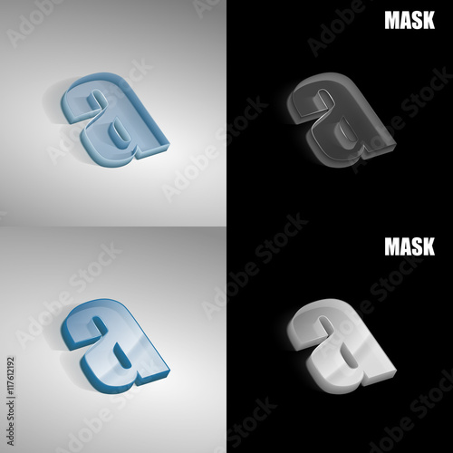 szklana ikona 3D vektor