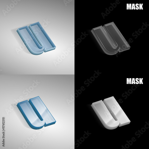 szklana ikona 3D vektor