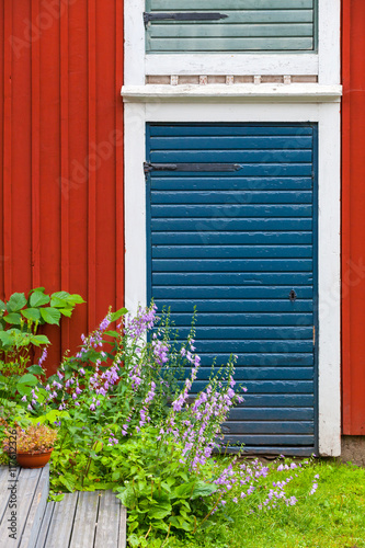 Porvoo, Finland. Old traditional Finnish architecture