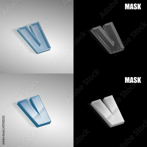 szklana ikona 3D vektor