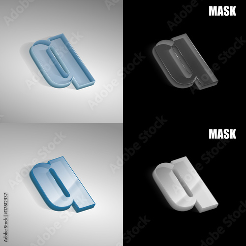 szklana ikona 3D vektor