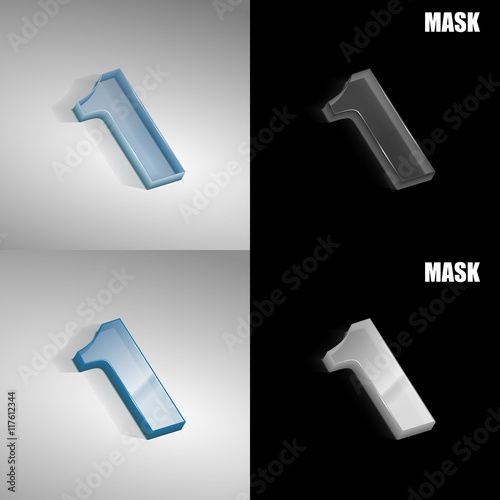 szklana ikona 3D vektor
