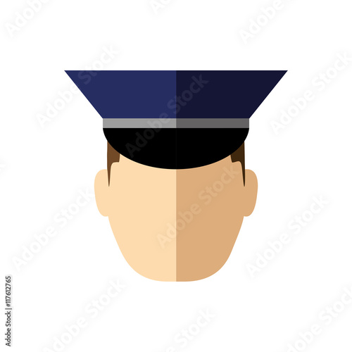 bellboy male hat hotel service icon. Isolated and flat illustration. Vector graphic