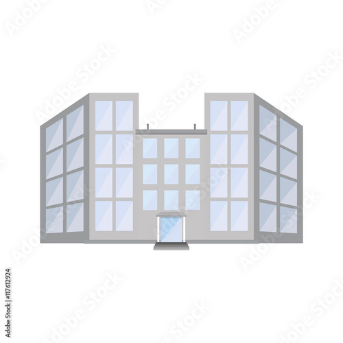 building windows hotel service icon. Isolated and flat illustration. Vector graphic