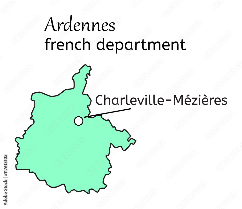 Ardennes french department map