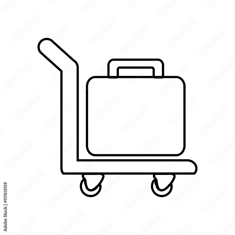 suitcase baggage luggage travel icon. Isolated and flat illustration. Vector graphic suitcase baggage luggage travel icon. Isolated and flat illustration. Vector graphic