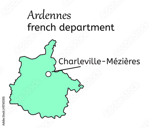 Ardennes french department map