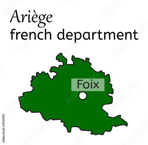 Ariege french department map