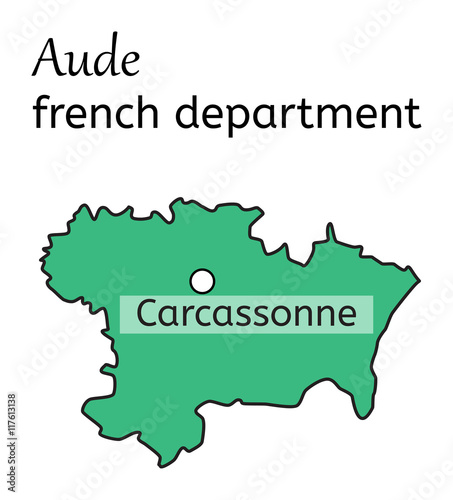 Aude french department map