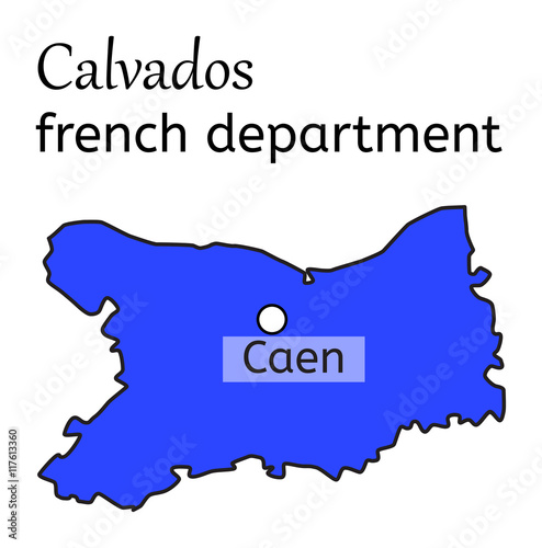 Calvados french department map