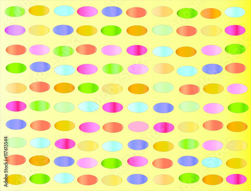 Conjunto de gemas coloridas em fundo amarelo