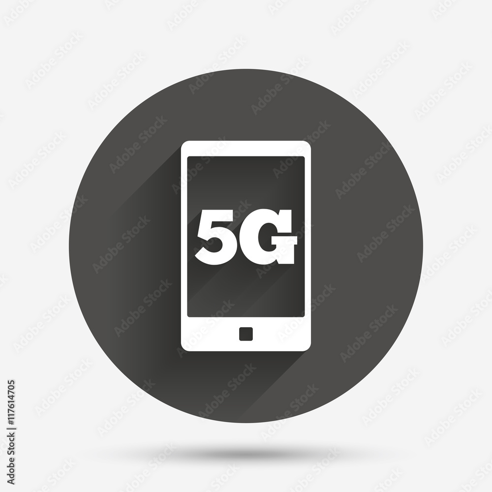 5G sign. Mobile telecommunications technology. 5G sign. Mobile telecommunications technology.