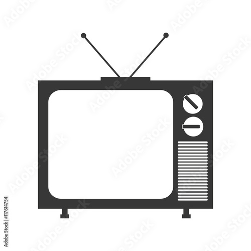 tv television vintage retro technology icon. Isolated and flat illustration. Vector graphic