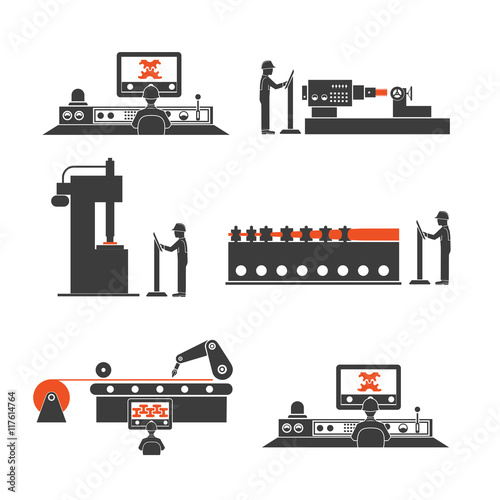 icons of technological processes of production