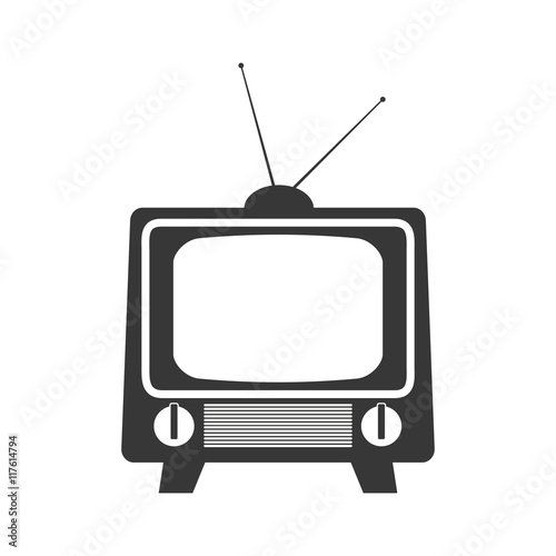 tv television vintage retro technology icon. Isolated and flat illustration. Vector graphic