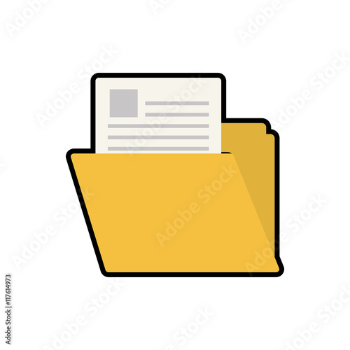 folder file document info icon. Isolated and flat illustration. Vector graphic