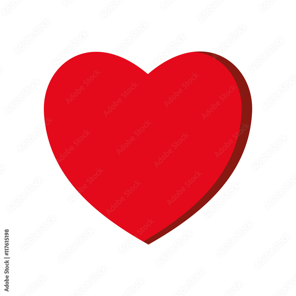 heart love romantic passion icon. Isolated and flat illustration. Vector graphic