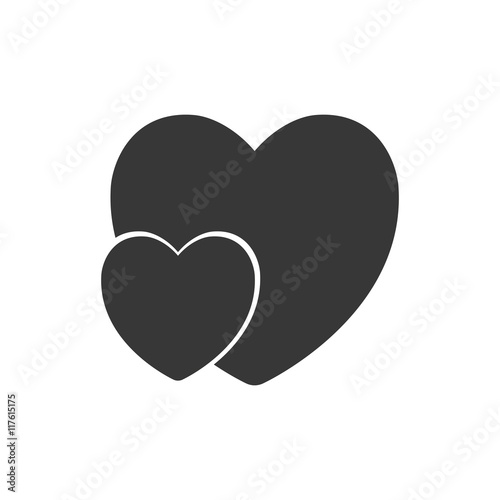 heart love romantic passion icon. Isolated and flat illustration. Vector graphic