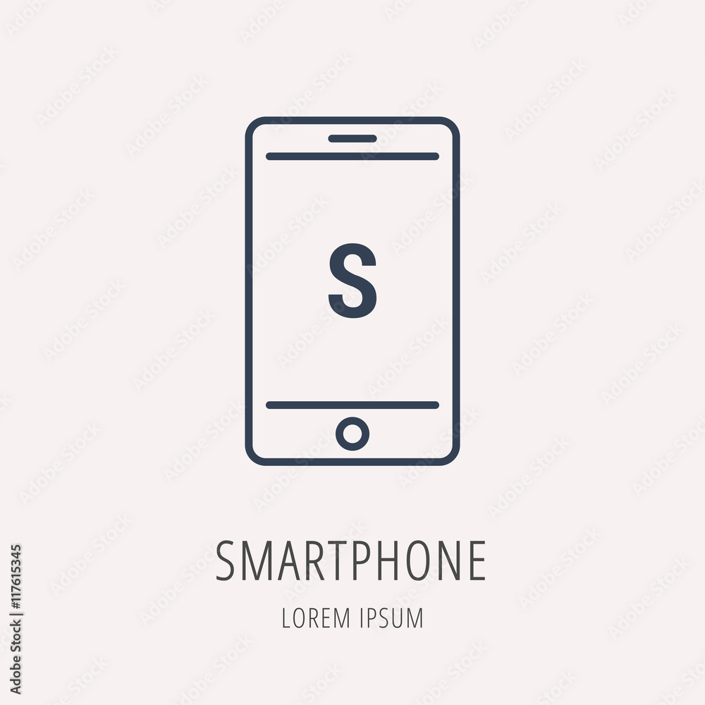 Vector Simple Logo Template Smartphone Vector Simple Logo Template Smartphone