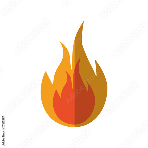 flame fire orange hot icon. Isolated and flat illustration. Vector graphic