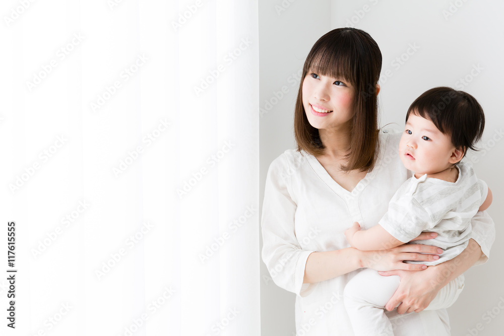 portrait of asian mother and baby portrait of asian mother and baby