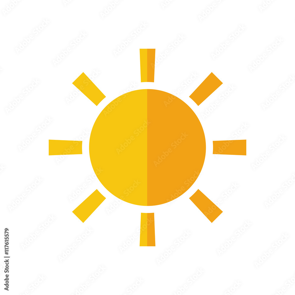 sunny sun abstract sunshine icon. Isolated and flat illustration. Vector graphic