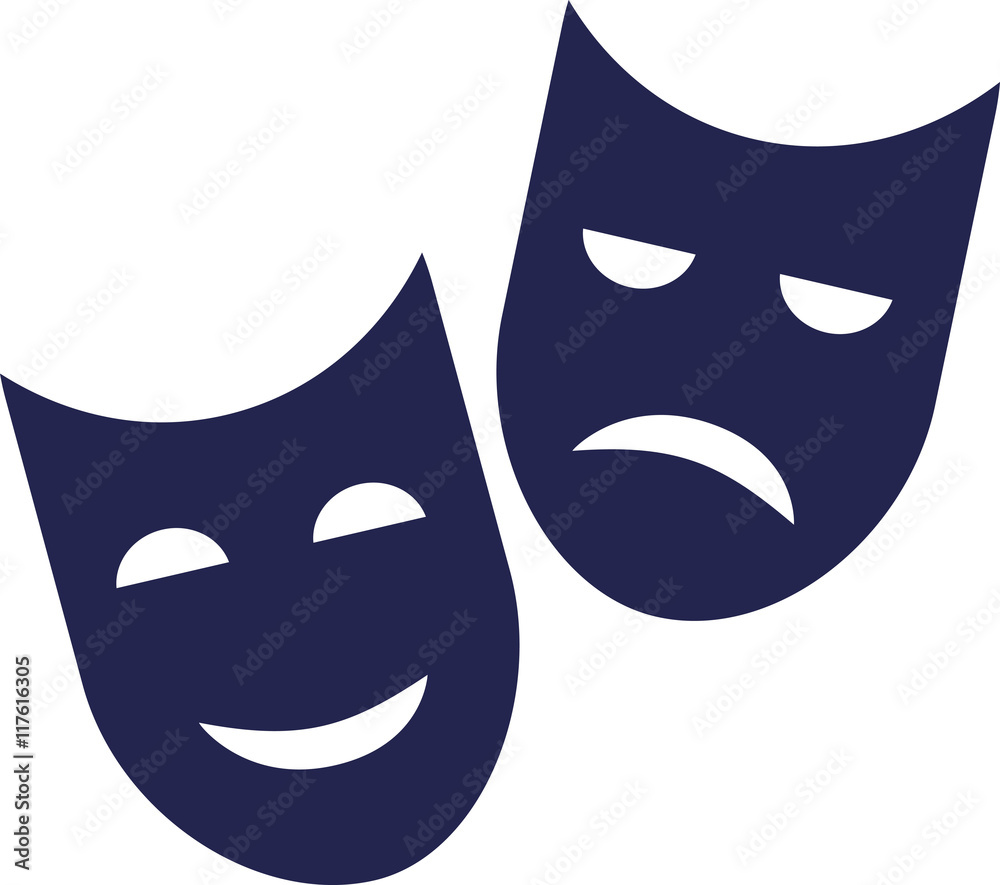 Theater mask - good and bad Theater mask - good and bad