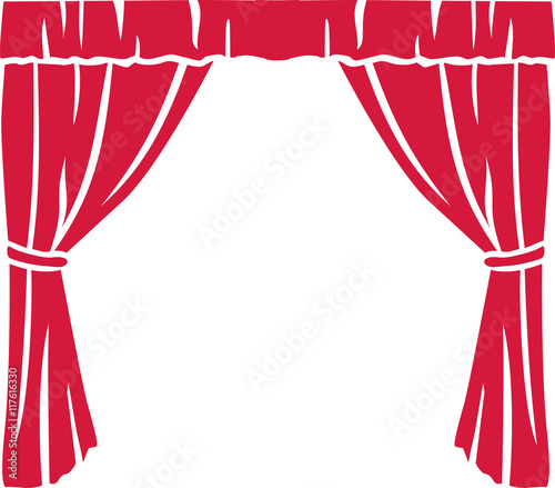 Red theater curtain