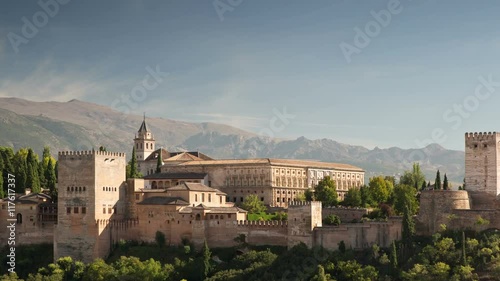 The alhambra palace in granada sierra nevada photo