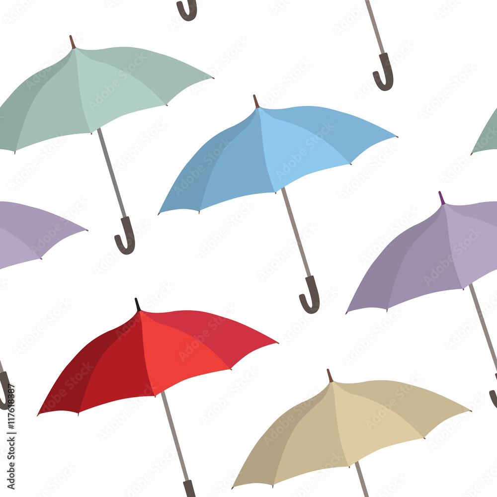 Umbrella seamless pattern.